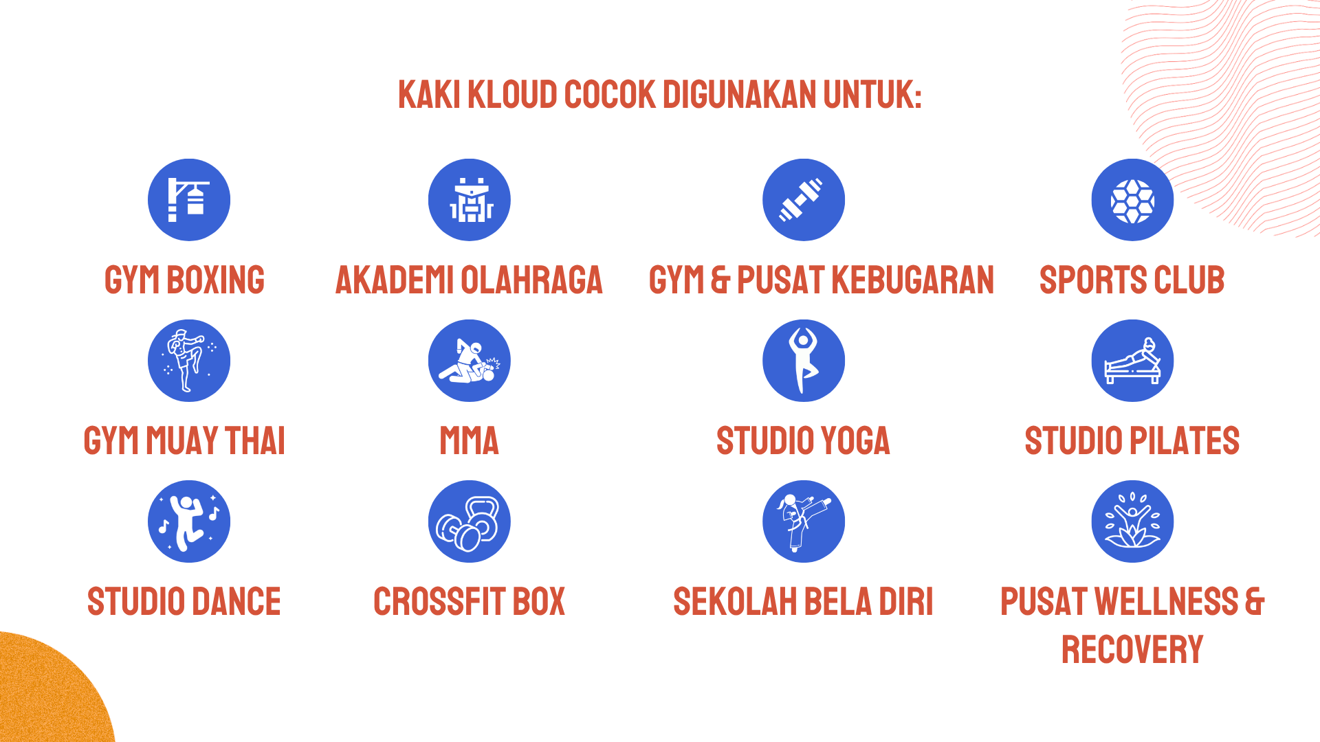 List Gym dan fitness facility center yang cocok digunakan fitkloud
